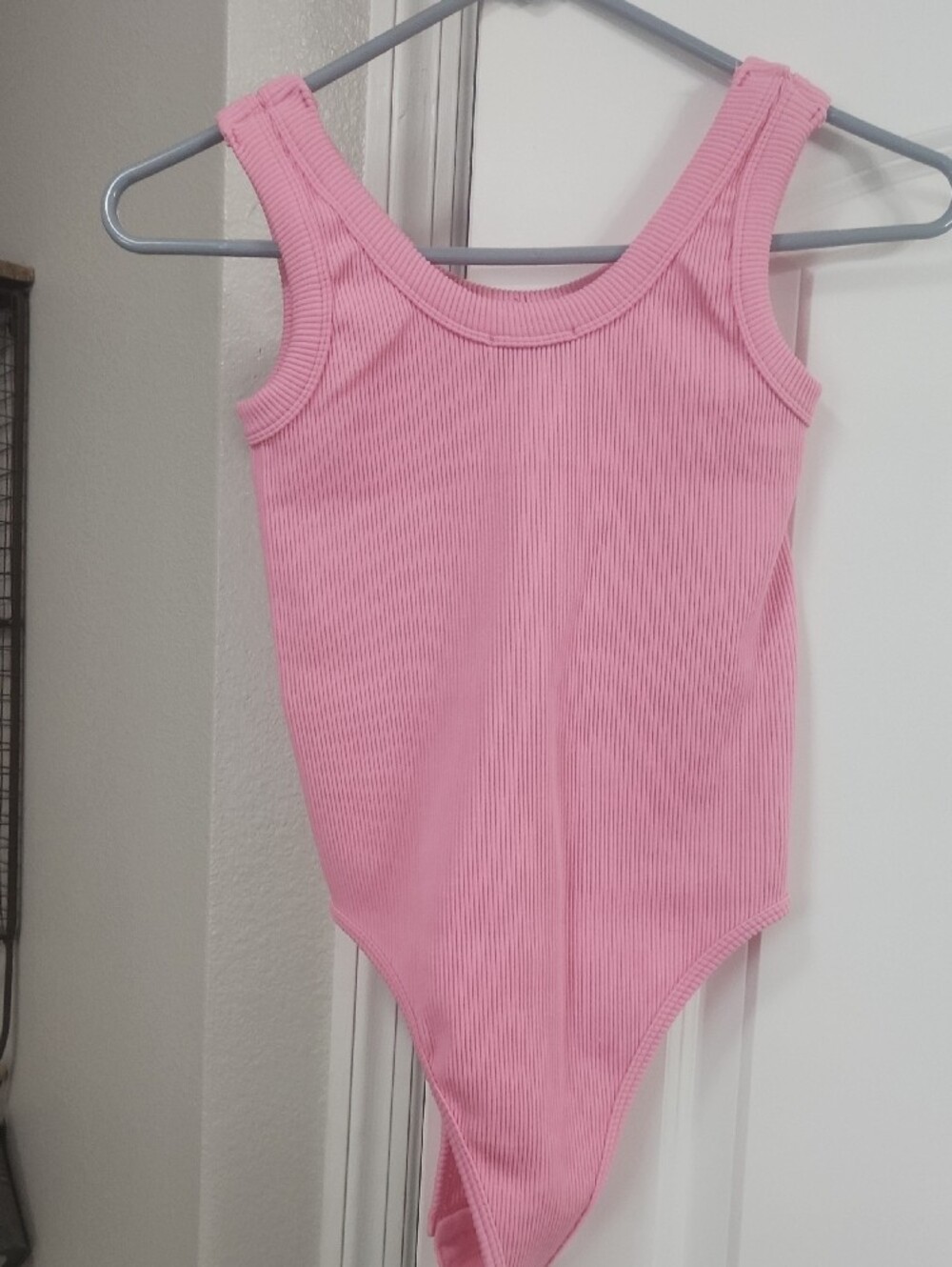 OS Ribbed Dynamic Tank Bodysuit - Pink - Picture 2 of 3